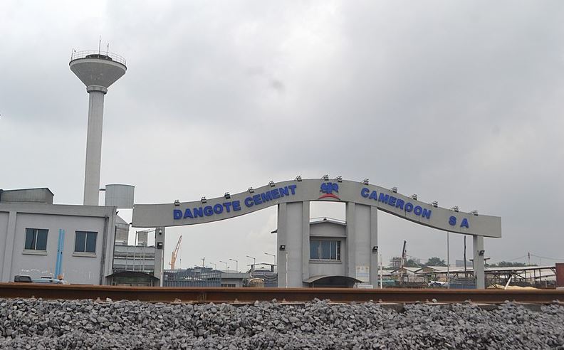 Entrance of Dangote Cement head office in Douala, Cameroon